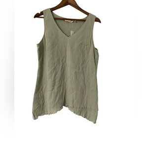 Soft Surroundings  Asymmetrical lettuce hem fairy pastel  Sleeveless‎ Tank Top